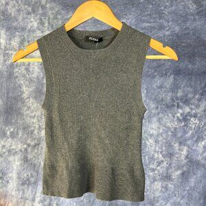 NWT Azalea Gray Ribbed Sleeveless Crop Top Sz S